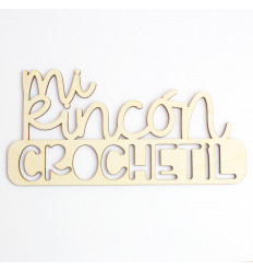 Letrero para colgar Kimidori Colors Mi rincón crochetil