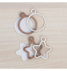 Set Mini Shakers Kimidori Colors Estrella y Círculo