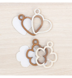 Set Mini Shakers Kimidori Colors Corazón y Flor