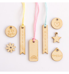 Set de maderitas para colgar Kimidori Colors
