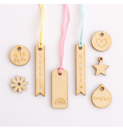 Set de maderitas para colgar Kimidori Colors