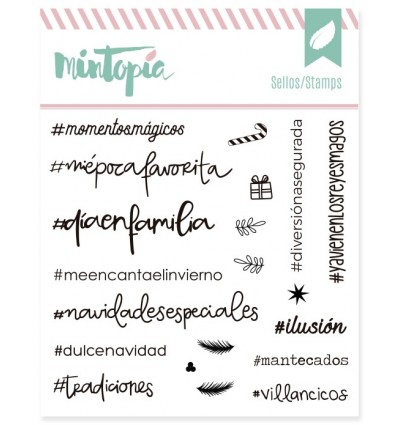 Sello Hashtags Navideños