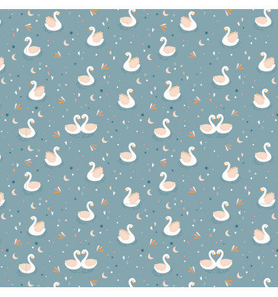 Tela de encuadernar Wilma Moon Cisnes