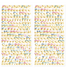 Alfabeto chipboard con foil