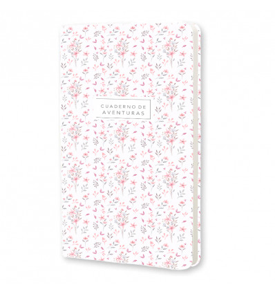 Cuaderno de Bullet Journal Flores grises