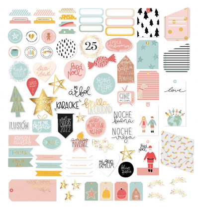 Die cuts palabras Diciembre de Mintopía
