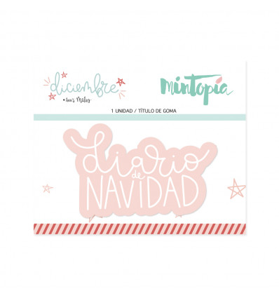 Título de goma Diario de Navidad Rosa Diciembre de Mintopía