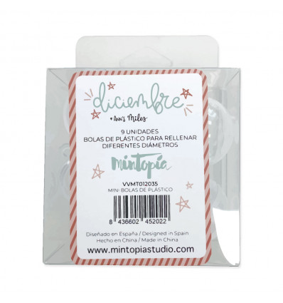 Set mini bolas de plástico Diciembre de Mintopía