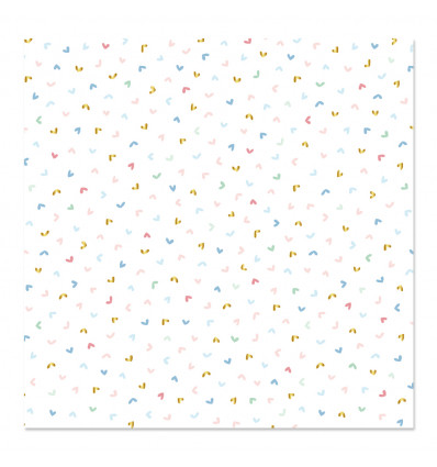 Vellum 12"x12" Corazones Foil Aventura