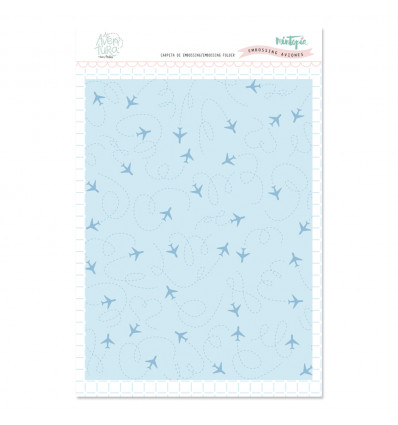 Carpeta embossing aviones Aventura de Mintopia