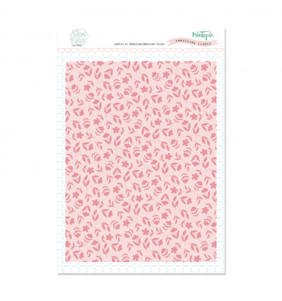 Carpeta embossing flores Aventura de Mintopia