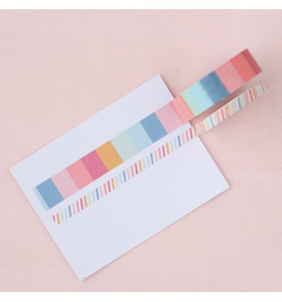 Set Washi Tape Rayas de colores Aventura