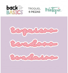 Troquel set te quiero Back to Basics
