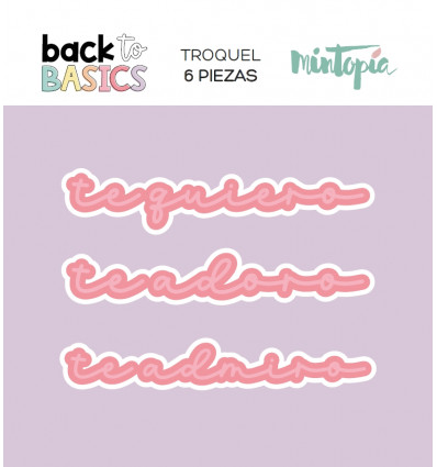 Troquel set te quiero Back to Basics
