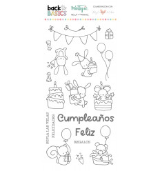Sello Feliz Cumpleaños Back to Basics
