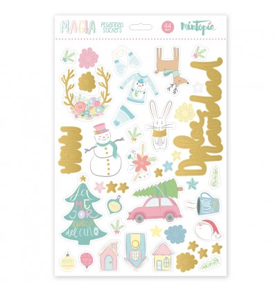 Pegatinas con foil dorado Magia (6 uds)