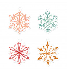 Set de metacrilatos Charms copos de nieve JOY