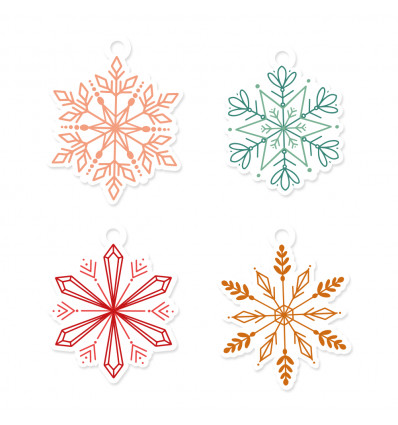 Set de metacrilatos Charms copos de nieve JOY