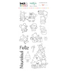 Sello Feliz Navidad Back to Basics