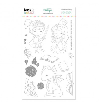 Sello La princesa y el dragón Back To Basics by Zekesami
