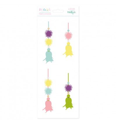 Tassel y pompones Maui (5 unidades)