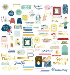 Die cuts frases con foil Cuento de invierno (5 unidades)