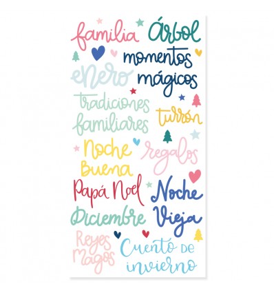 Pegatinas puffy frases Cuento de invierno (5 unidades)