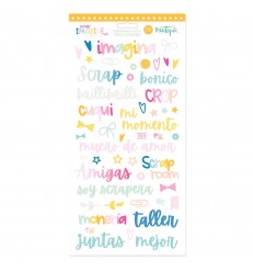 Pegatinas puffy de palabras Imagine