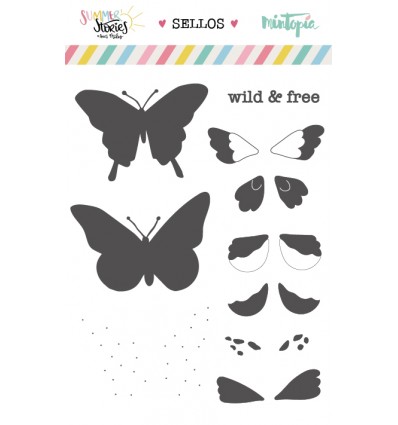 Set de sellos Mariposas de verano
