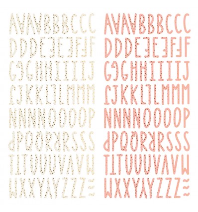 Alfabeto chipboard Muérdago