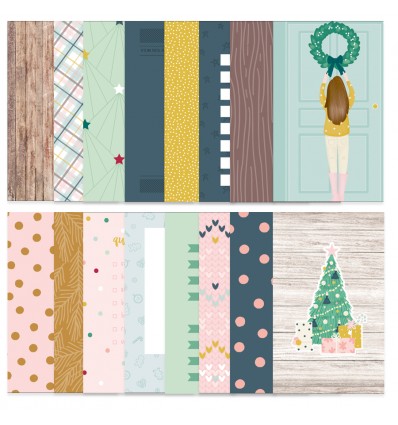 Set de páginas para Diario de Navidad Muérdago