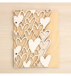 Álbum shaker Kimidori Colors Corazones Madera